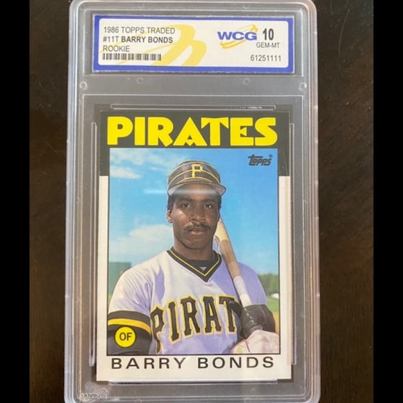 1986 Topps #11T Barry Bonds WCG 10 Graded Mint Baseball Rookie Card #11T - Picture 1 of 2